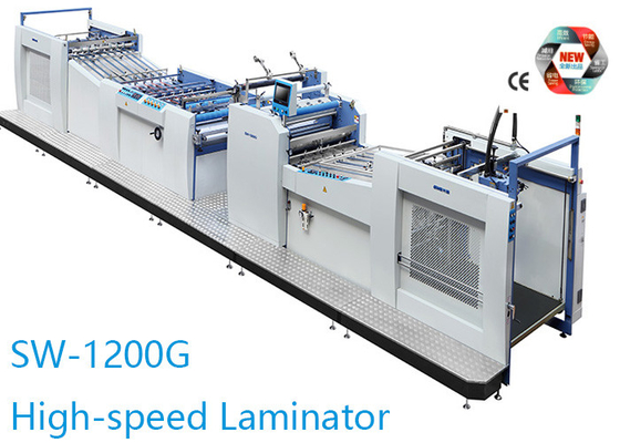China Grey High Speed Laminator Machine , Pre - Stacker Large Size Laminating Machine supplier