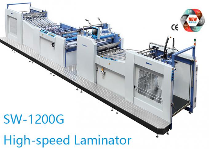 Grey High Speed Laminator Machine , Pre - Stacker Large Size Laminating Machine