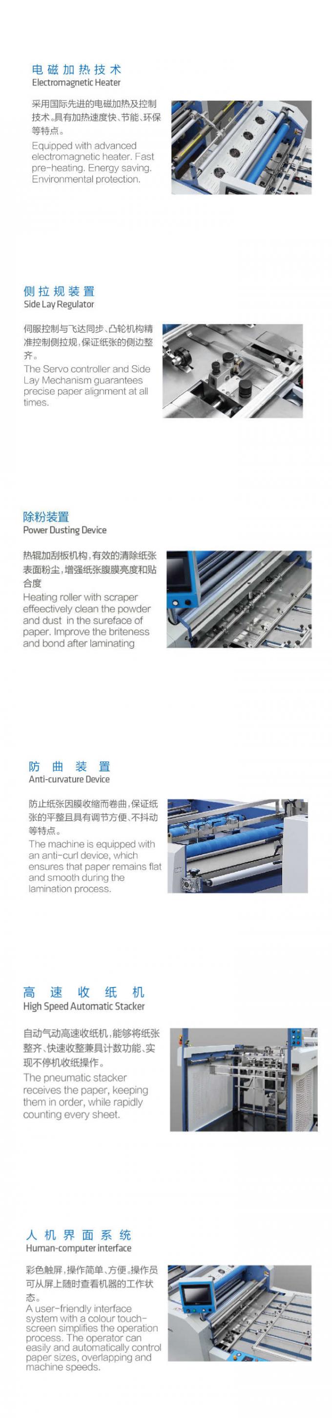 High Speed Thermal Film Laminating Machine With Embossing And Repressing Device