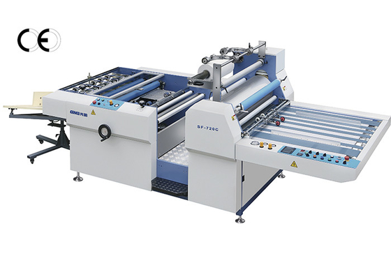 China Grey Color Semi Automatic Lamination Machine With Embossing Artwork supplier