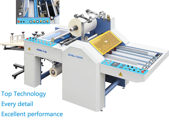 China Manual Feed Semi Automatic Laminator , Pre - Glued Film Lamination Machine supplier